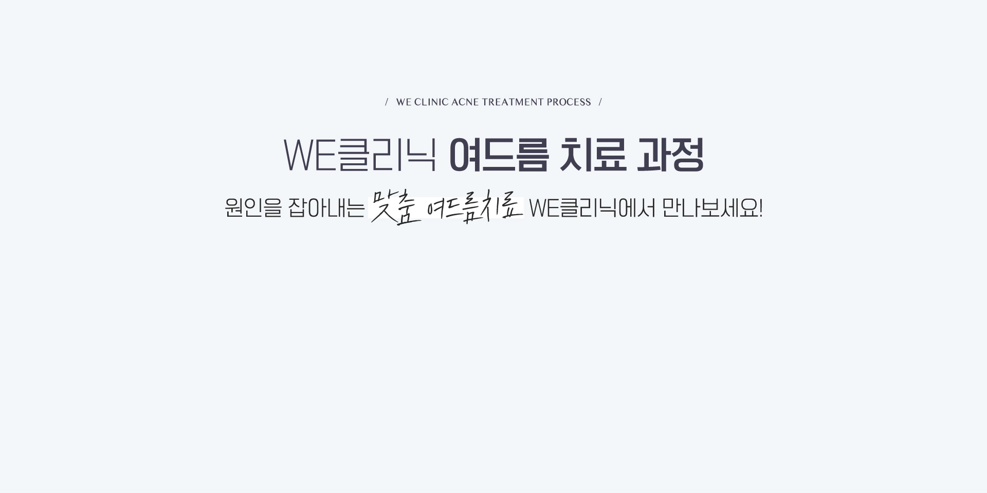 WE클리닉 여드름 치료 과정